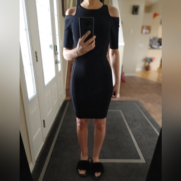 French Connection black dress with zipper - Picture 2 of 5
